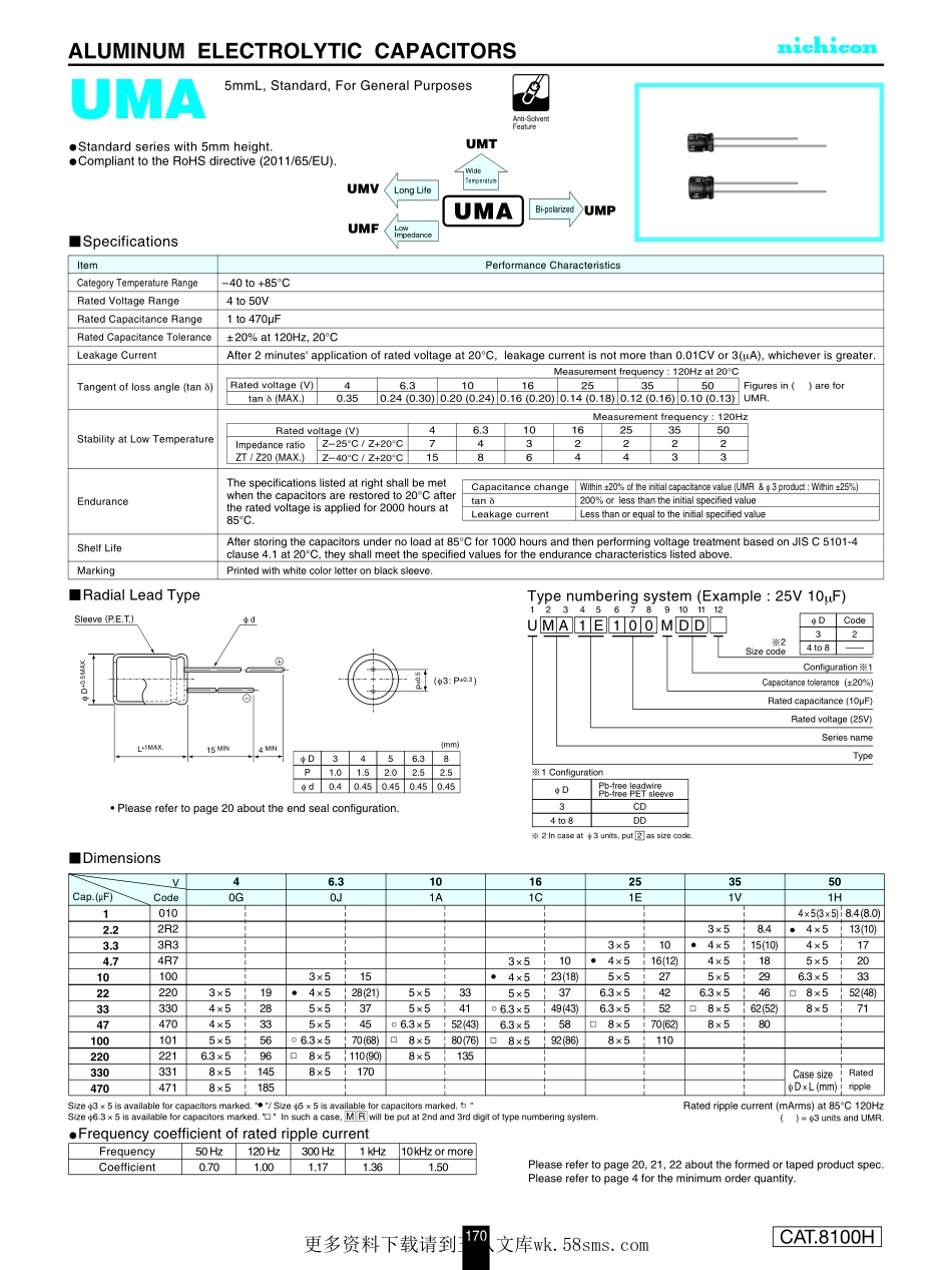 IC封装资料_电容_UMA1H100MDD.pdf_第1页