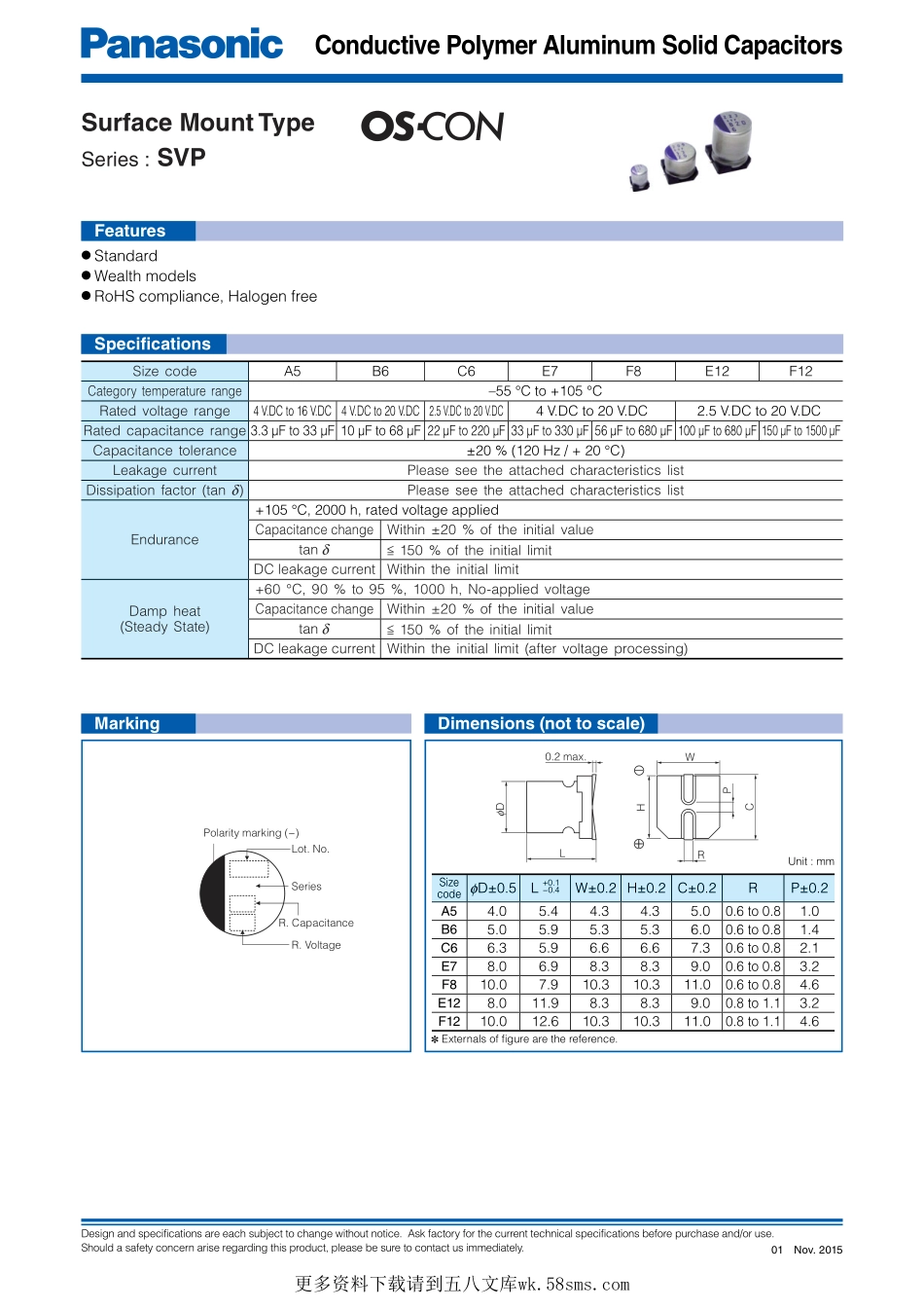 IC封装资料_电容_6SVP330M.pdf_第1页