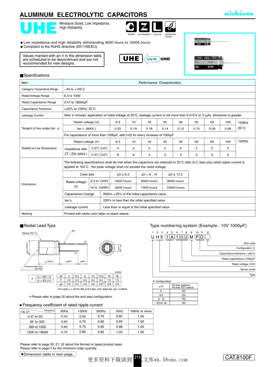 IC封装资料_电容_UHE1V471MPD.pdf_第1页