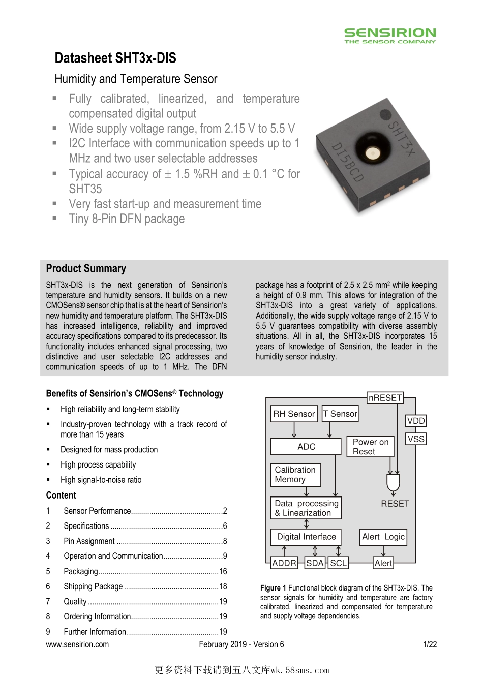 IC封装资料_传感器_SHT35A-DIS-B10kS.pdf_第1页