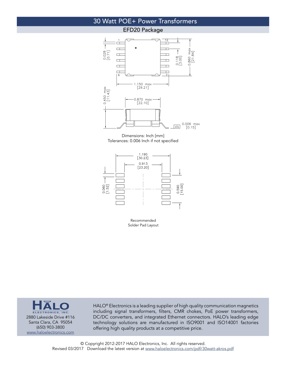 IC封装资料_变压器_TGSP-P028EFD20LF.pdf_第2页