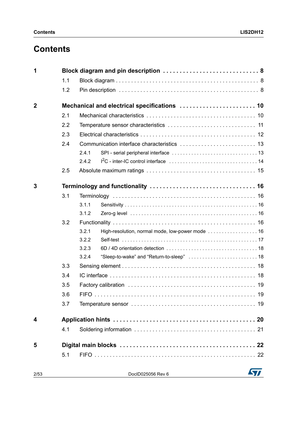 IC封装资料_传感器_LIS2DH12TR.pdf_第2页