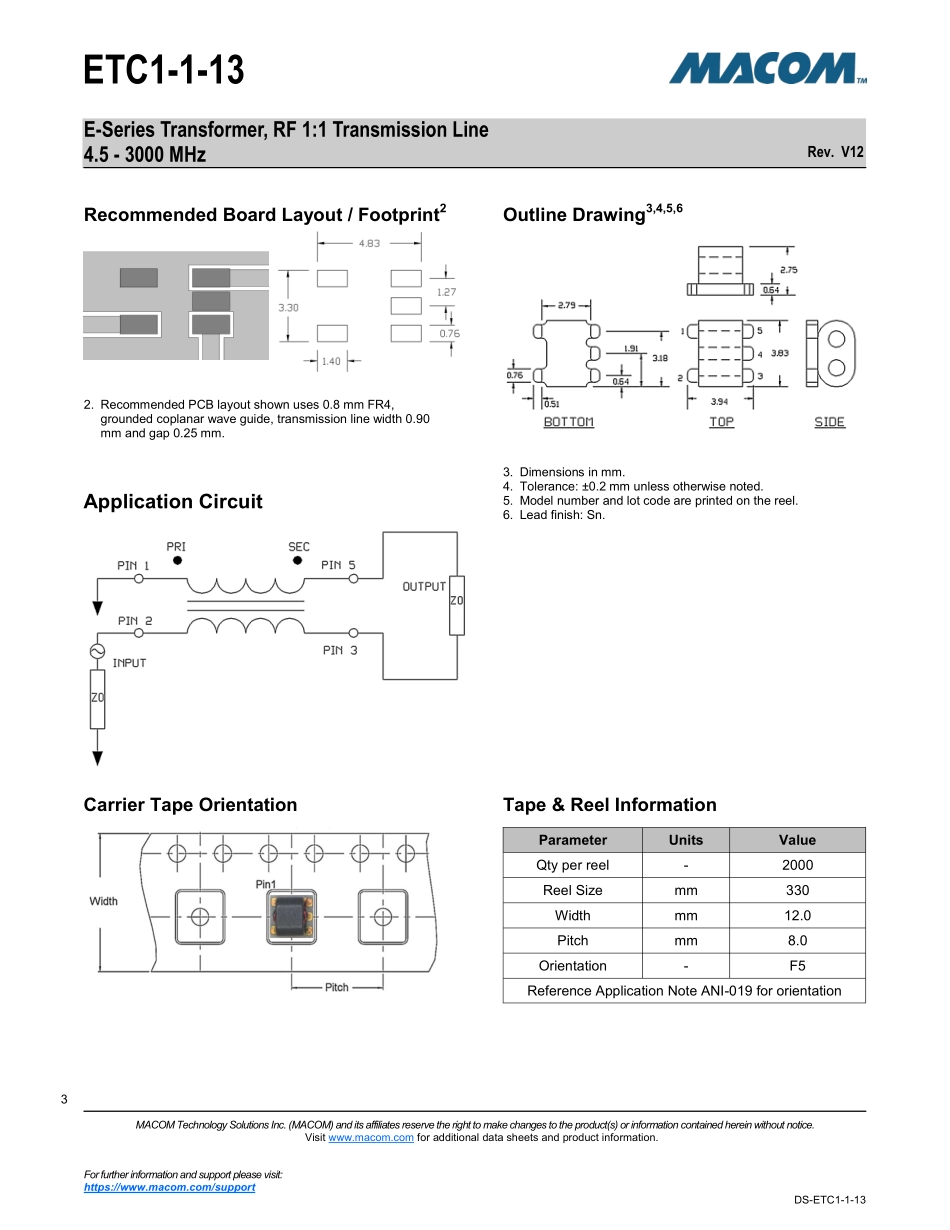 IC封装资料_变压器_ETC1-1-13TR.pdf_第3页