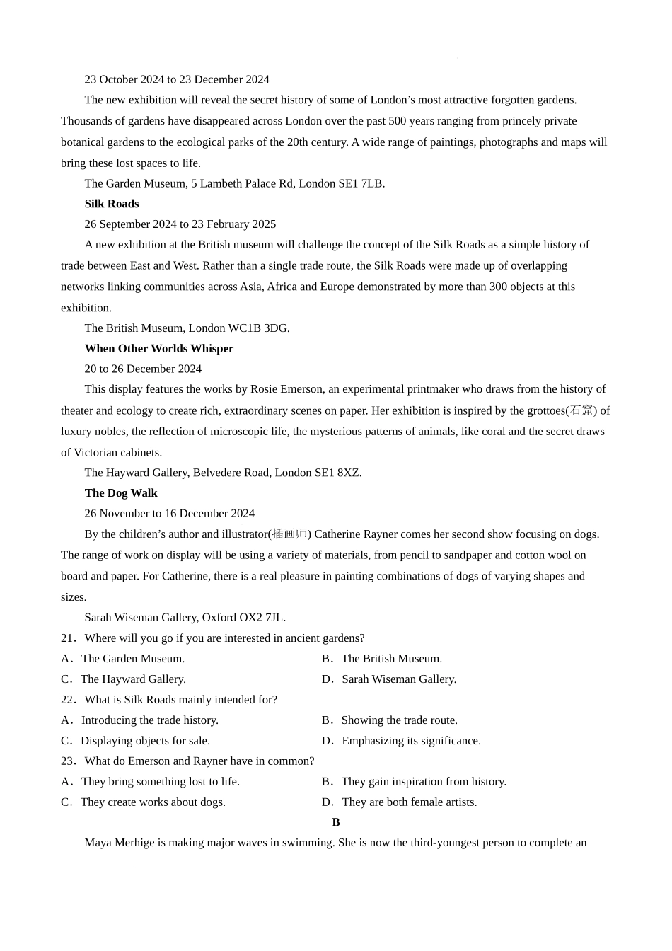 贵州省六盘水市2025届高三上学期第二次诊断性监测英语.docx_第3页