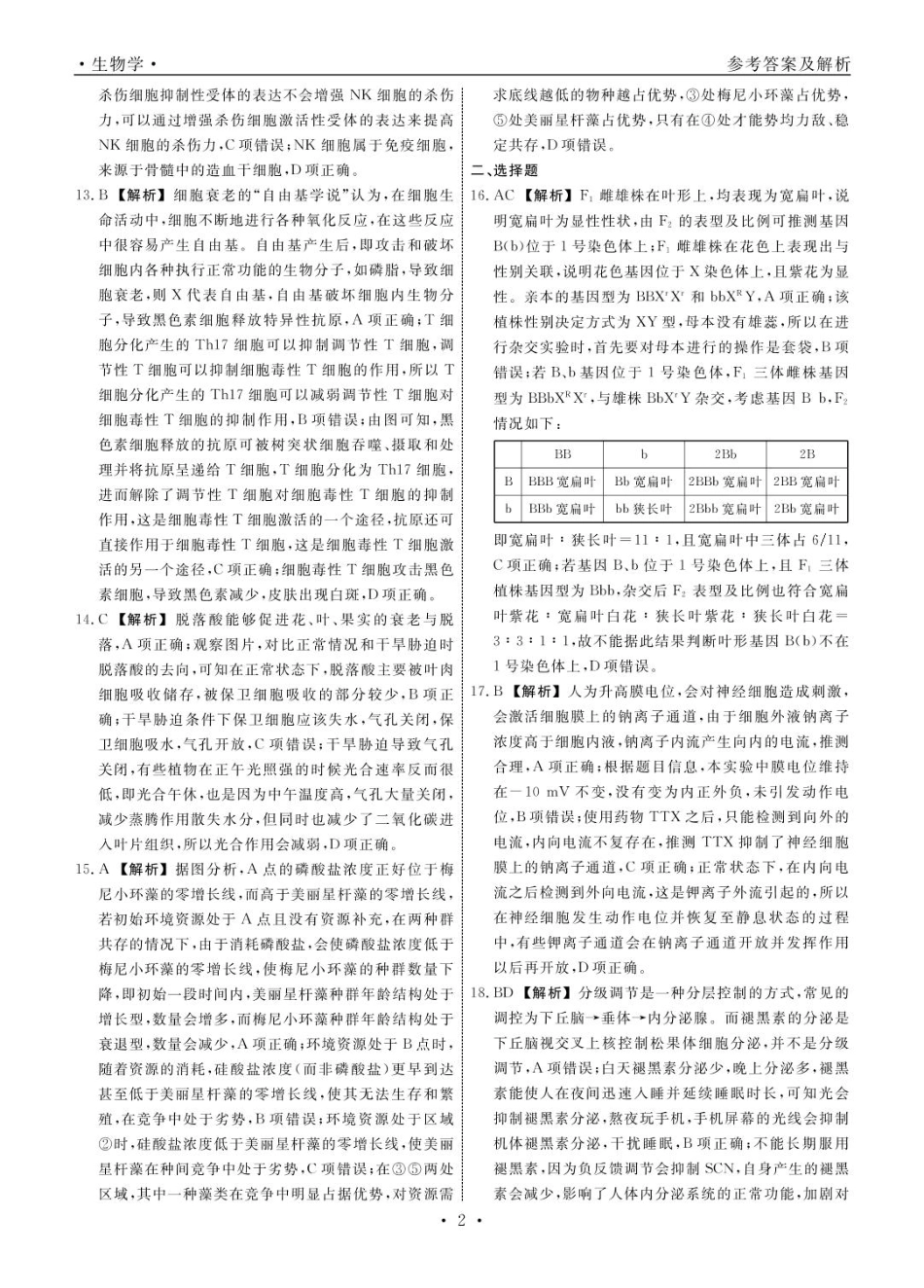 辽宁省名校联盟2024~2025学年高三上学期12月月考生物答案.pdf_第2页