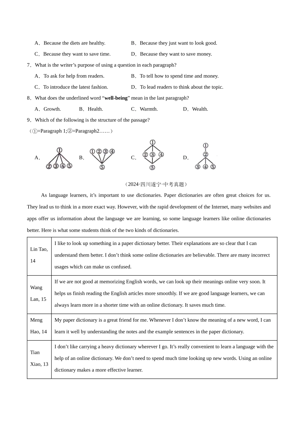 专题14 阅读理解 考点4 议论文（第01期）（学生版）-中考英语真题分类汇编（全国通用）.docx_第3页