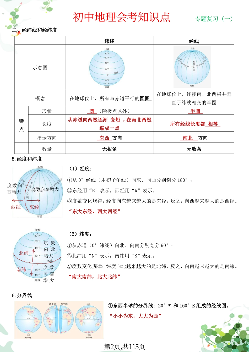 最新版【精品】初中地理会考知识点（专题复习）(5).pdf_第2页