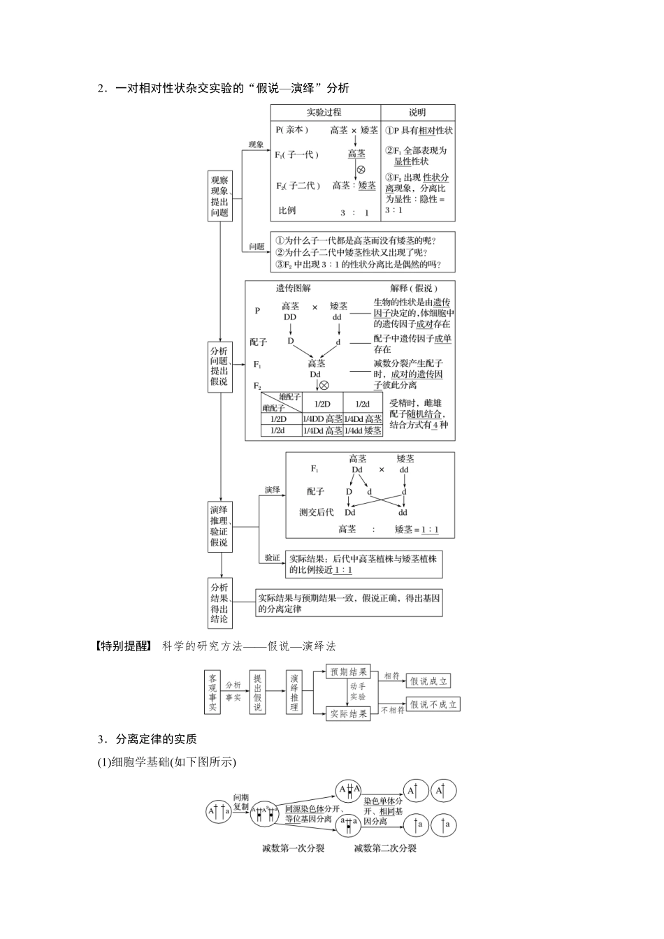 高考生物一轮复习讲义 第5单元 第14讲　基因的分离定律.pdf_第2页