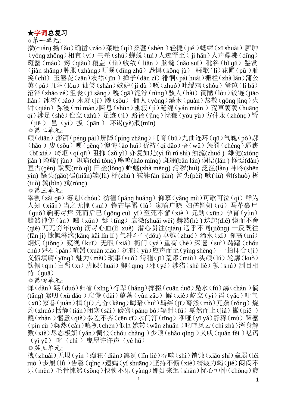 七年级语文下册复习资料.doc_第1页