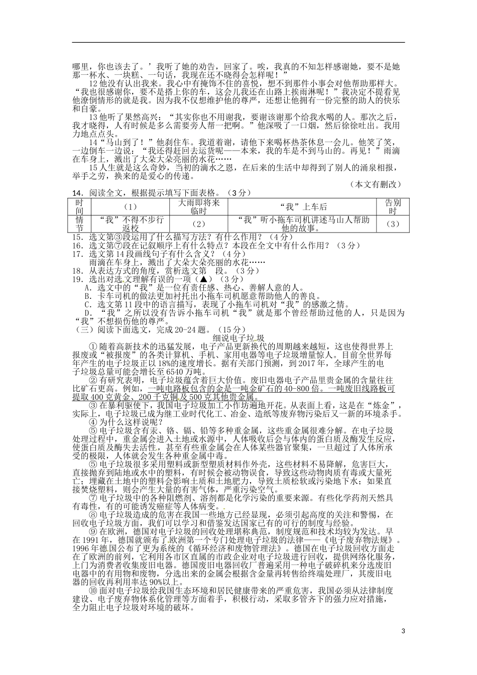 辽宁省葫芦岛市2015年中考语文真题试题（含答案）.doc_第3页