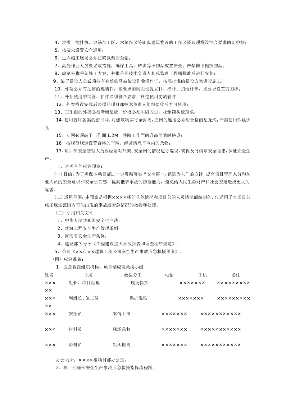 ×楼危险部位、环节的预防措施和应急预案.doc_第2页