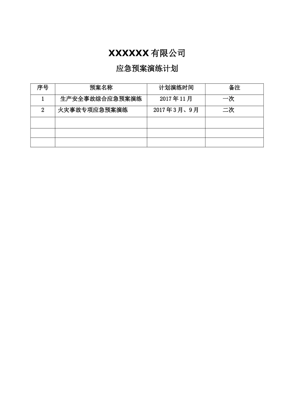 3.应急预案演练计划.doc_第1页