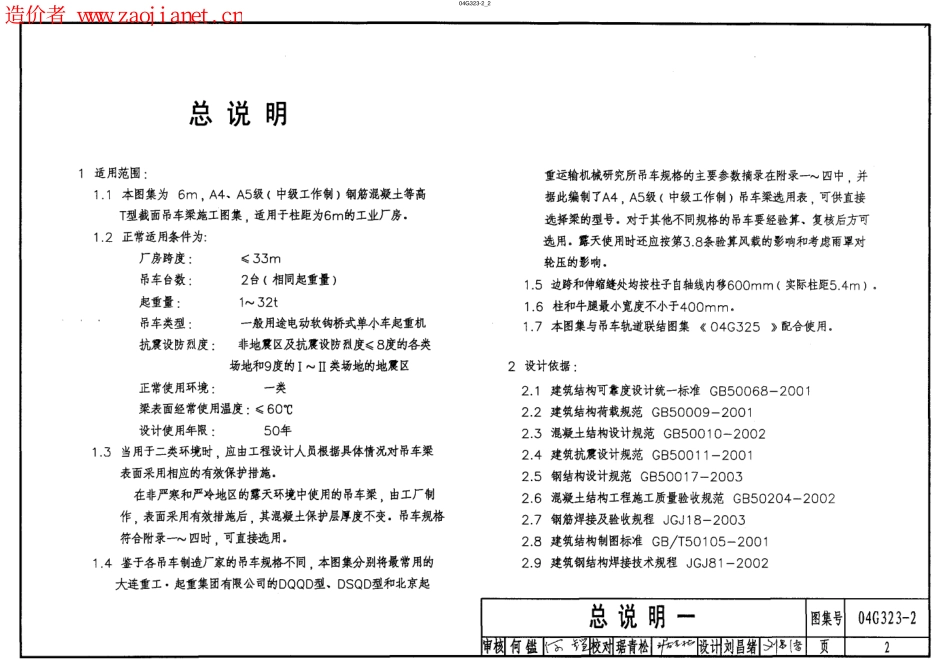 04G323-2(钢筋混凝土吊车梁-工作级别A4、A5).pdf_第2页