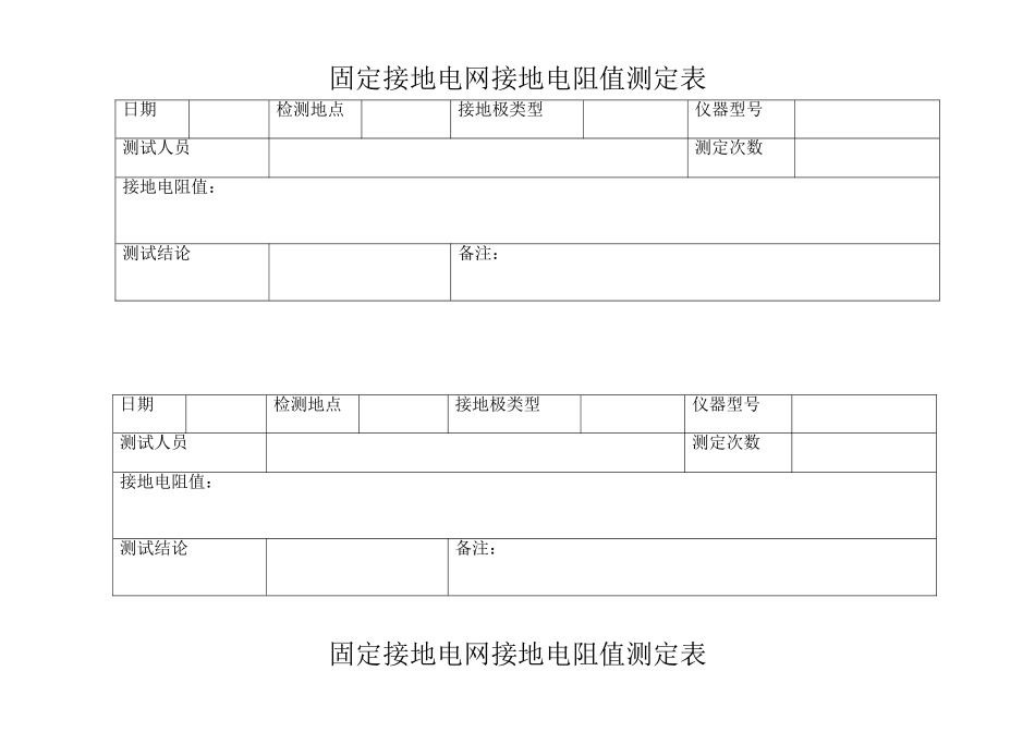 6.5电网接地电阻的定期检测记录表.doc_第1页