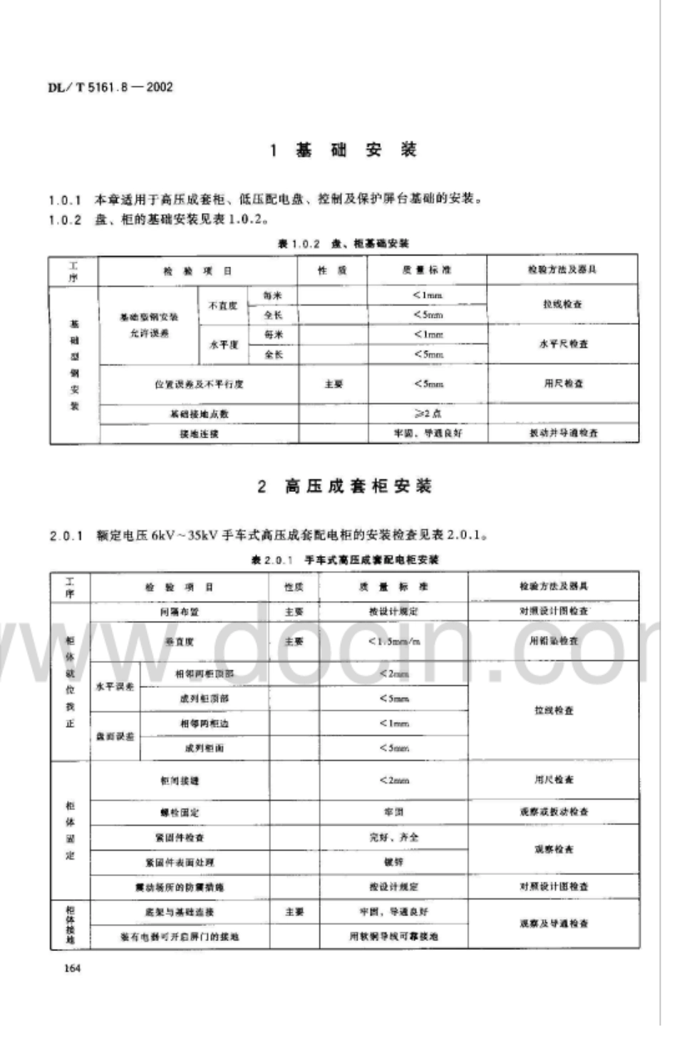 DLT5161.8-2018电气装置安装工程质量检验及评定规程第8部分盘、柜及二次回路接线施工质量检验&#46;pdf.pdf_第2页