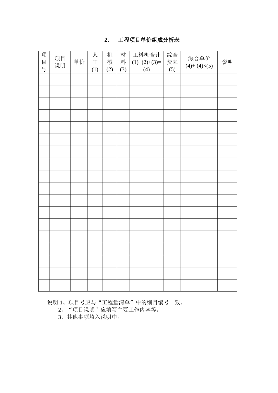 单价分析表.doc_第2页