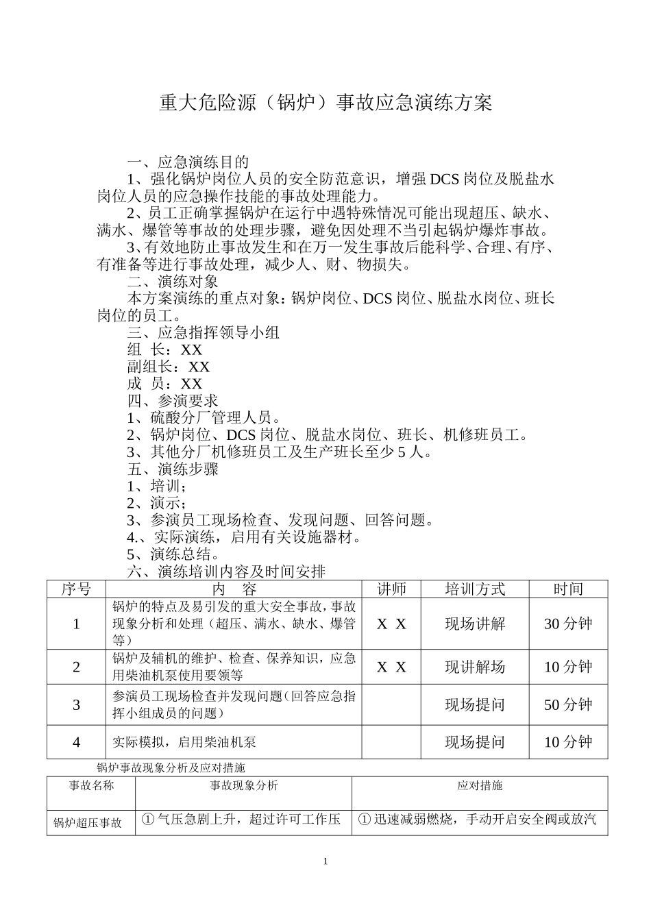 22.锅炉事故应急演练方案.doc_第1页