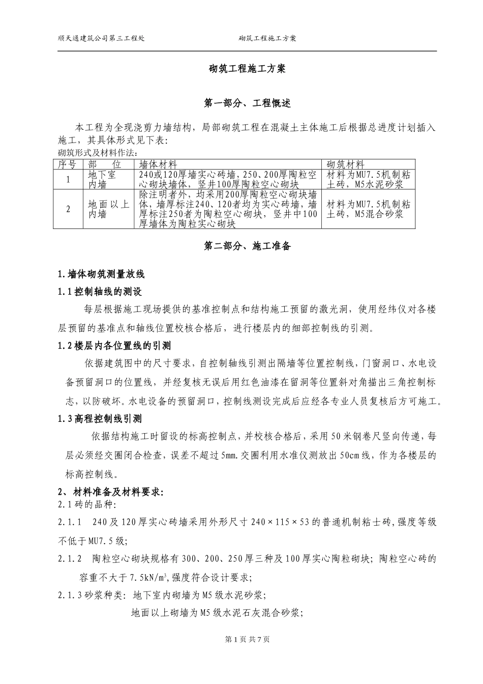 二次结构－砌筑工程施工方案-8wr.doc_第1页