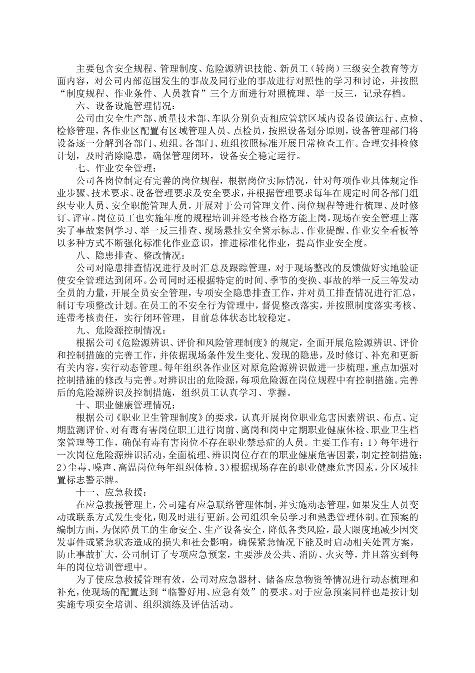 安全生产标准化系统持续改进评定报告（参考）.doc_第3页