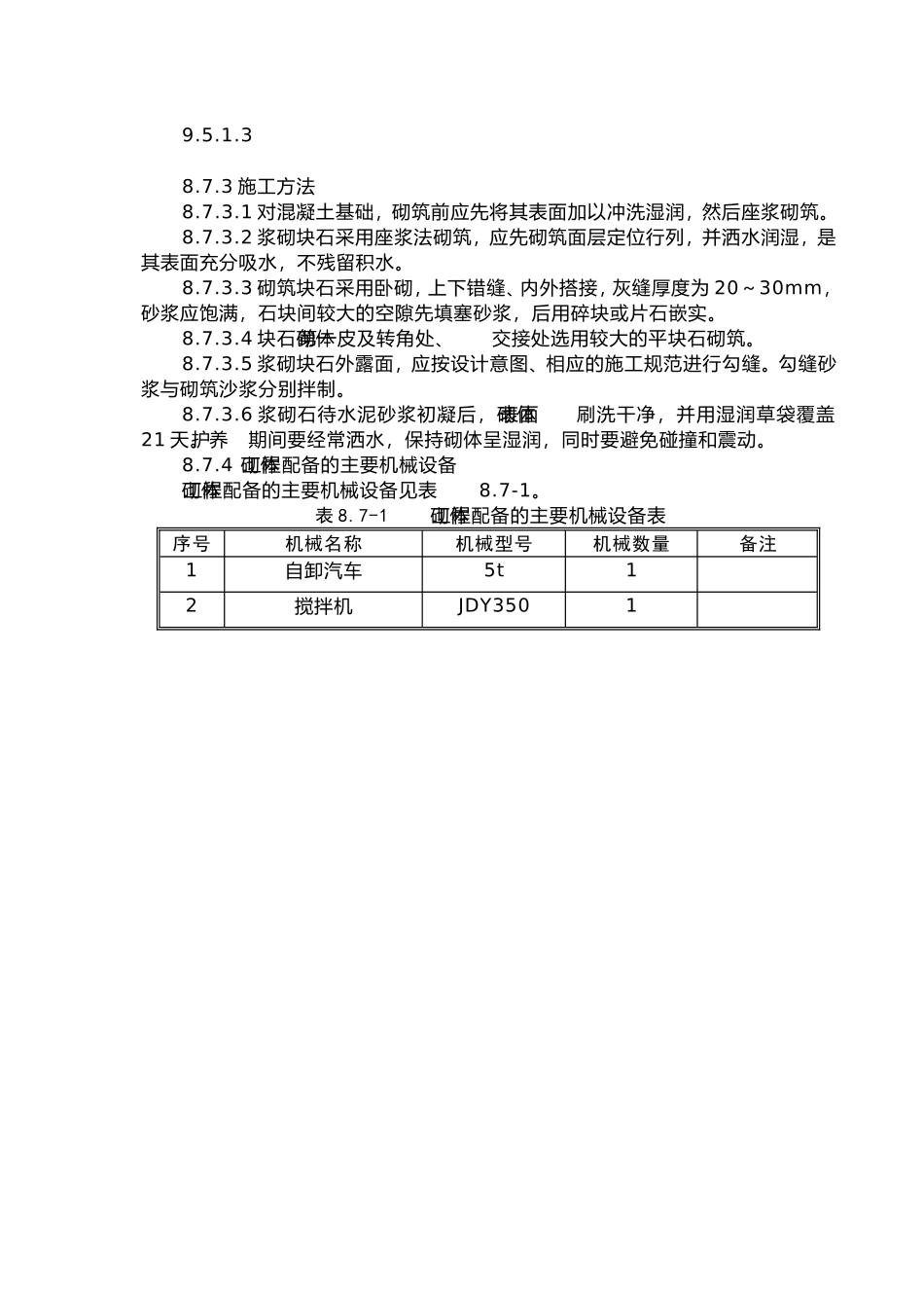 8.7、8.8尾水渠土石方回填、砌体工程施工.doc_第2页