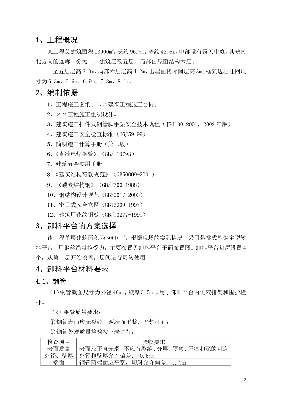 某工程悬挑式卸料平台施工方案_new.doc_第2页