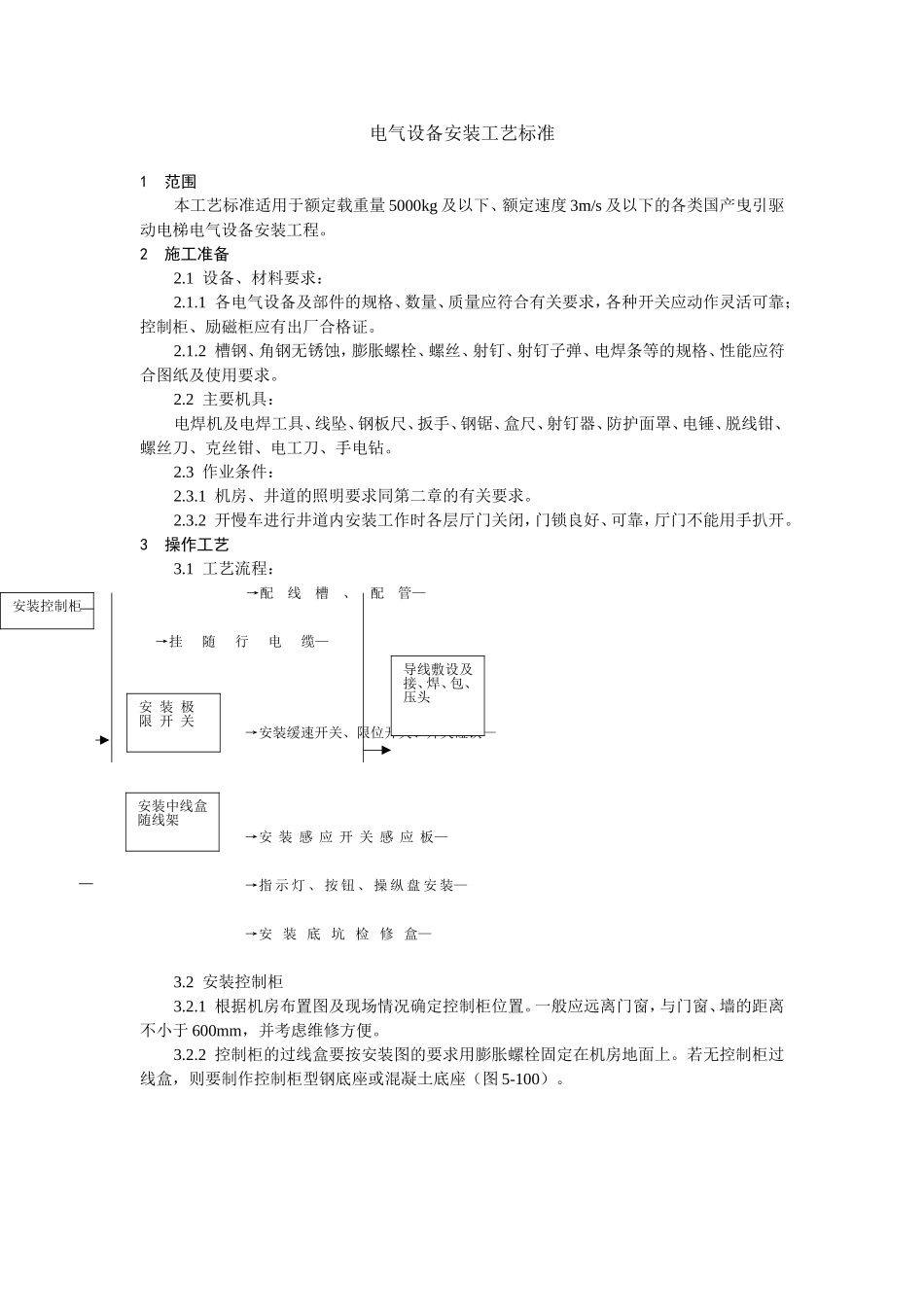 电气设备安装工艺标准.doc_第1页