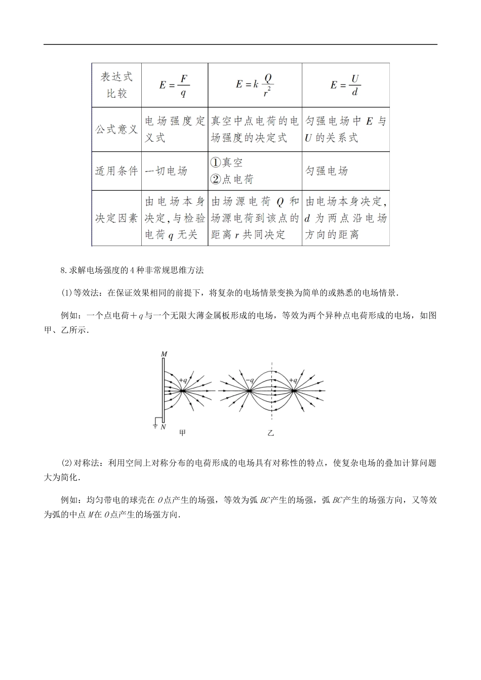 专题16  电场力的性质（讲义）-高考物理专题讲义.docx_第3页