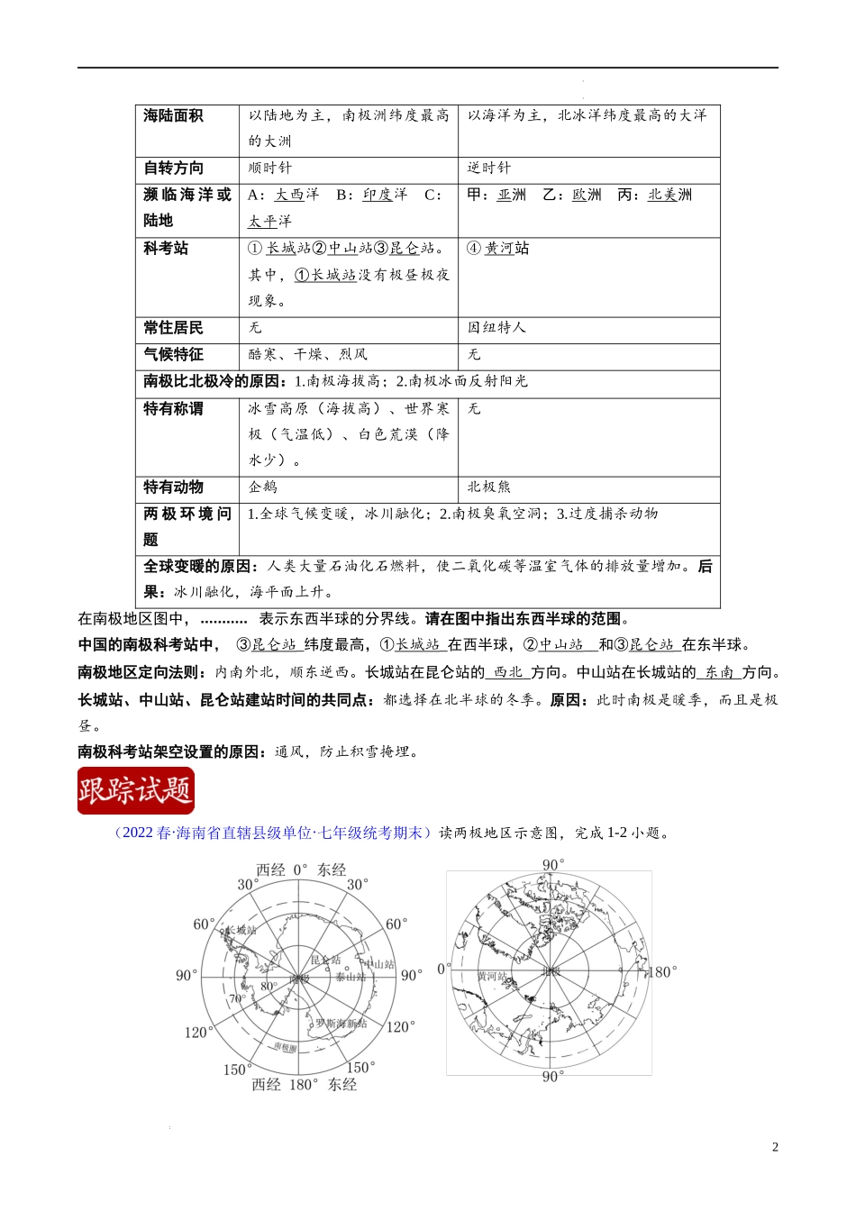 热点03 中国第13次北冰洋科学考察队正式开始海冰综合调查作业（原卷版）-【直击热点】2024年中考地理时事热点深入解读.docx_第2页