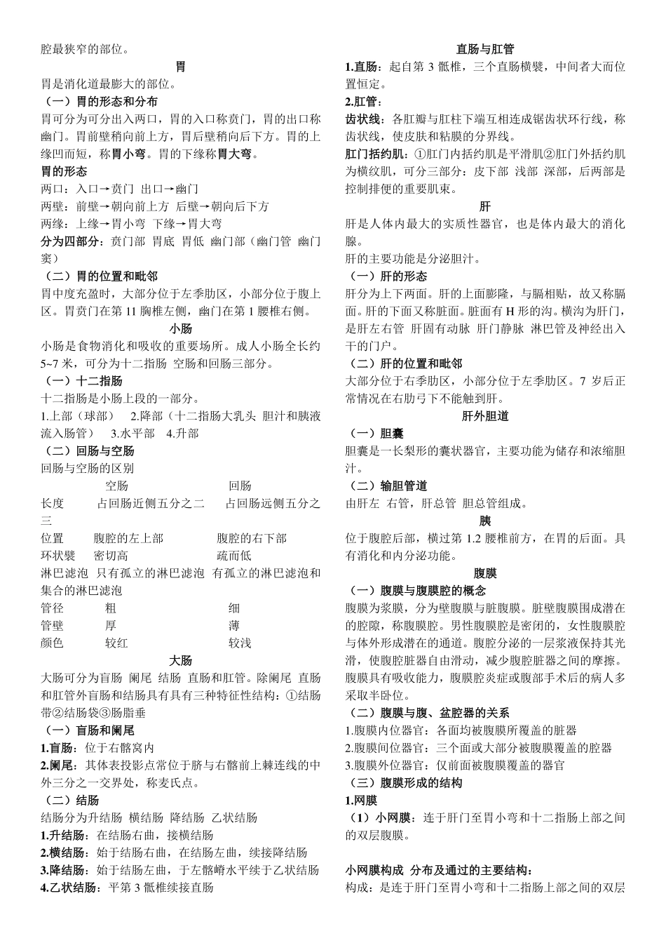 人体解剖学重点笔记.pdf_第2页