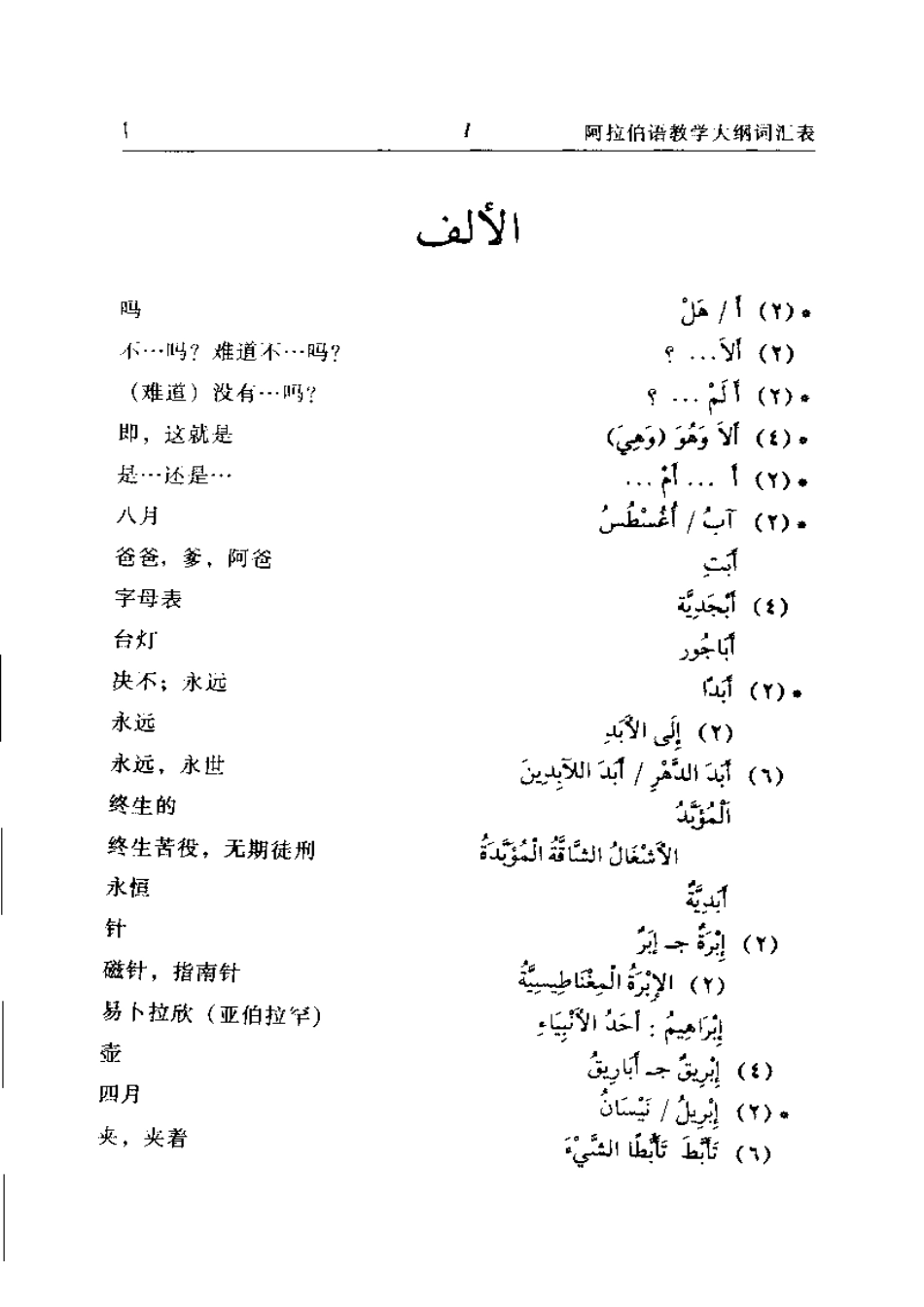 1_高等学校阿拉伯语教学大纲词汇表.pdf_第1页