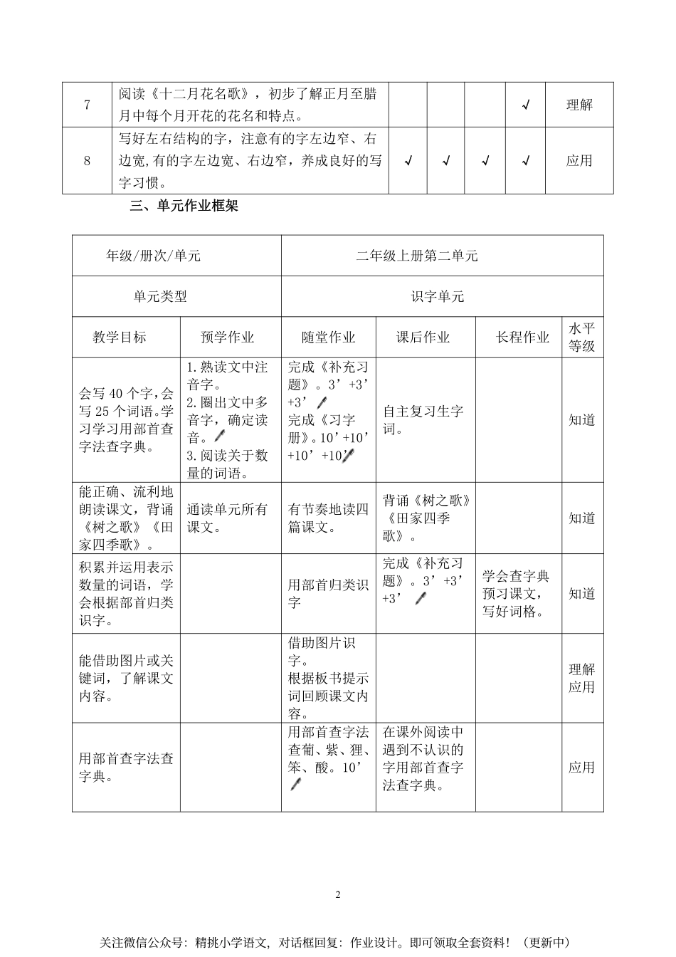 作业设计单：二年级上册第二单元.pdf_第2页