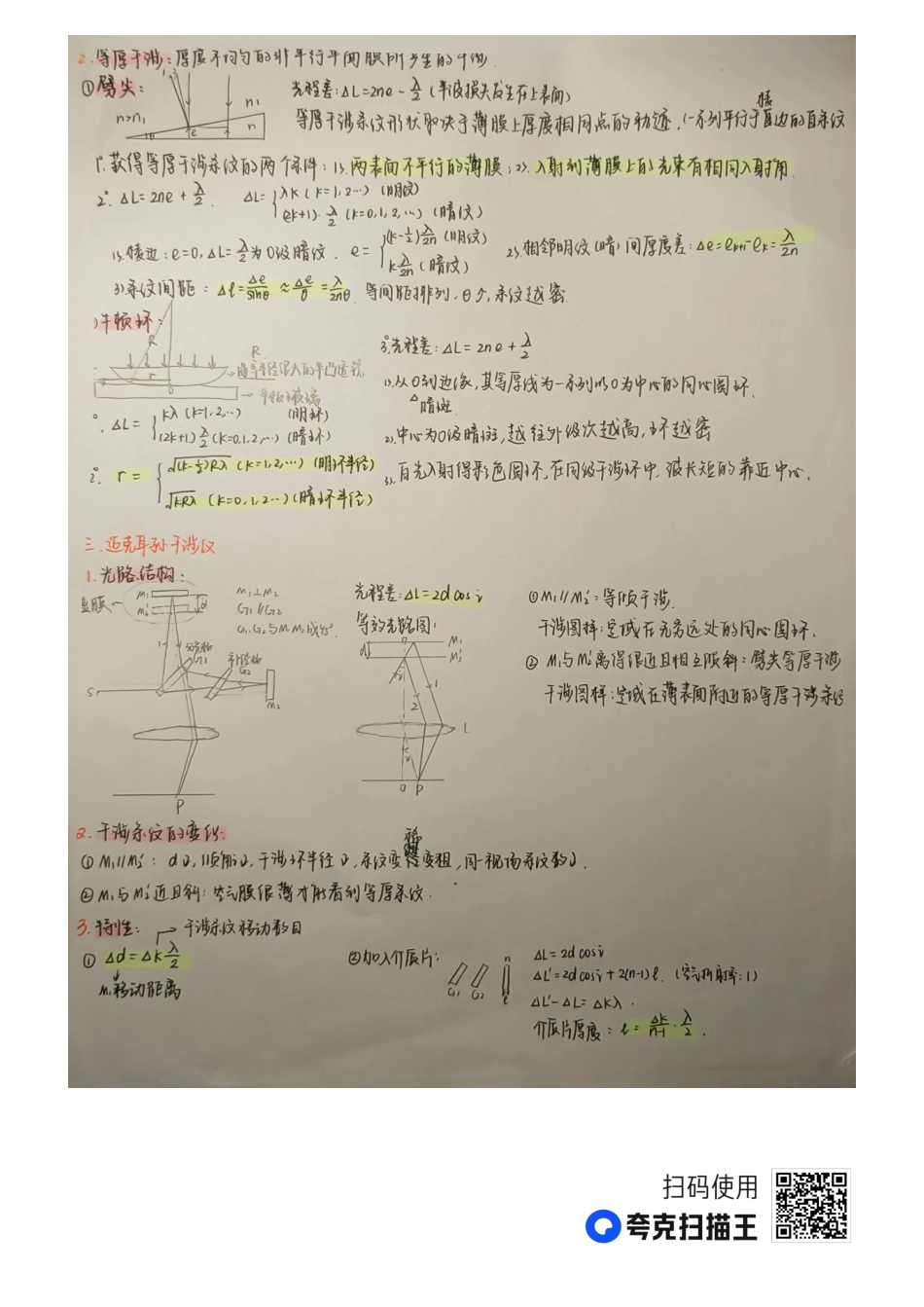 大一上物理-光的干涉总结报告（手写）.pdf_第2页