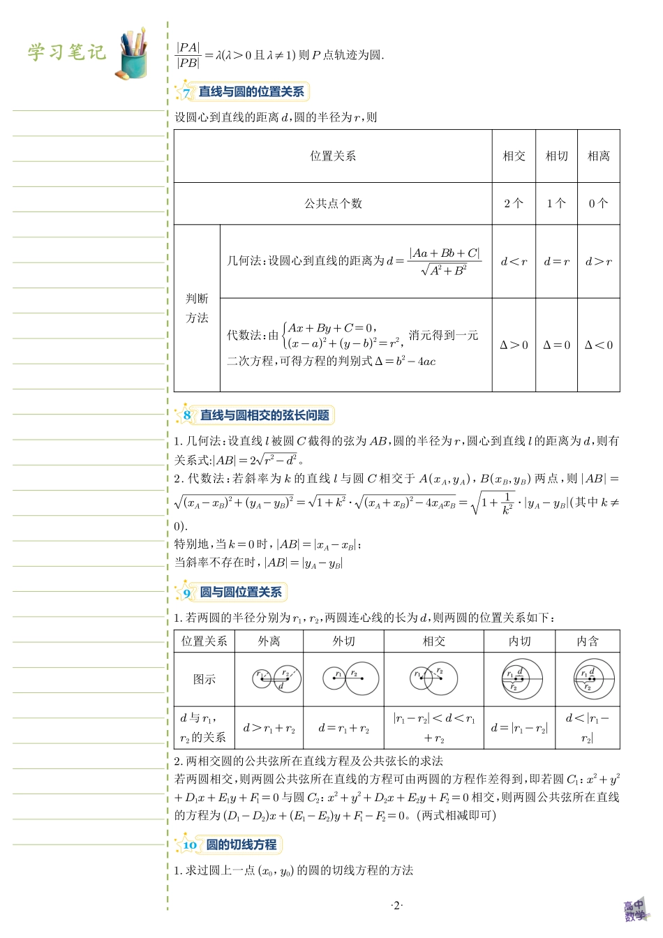 直线与圆(解析版）.pdf_第2页