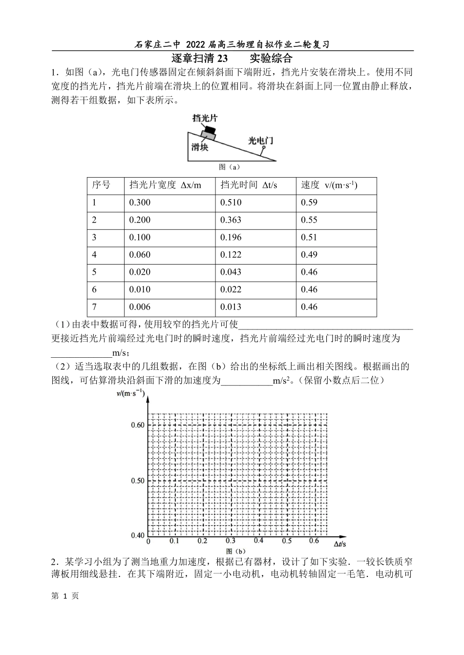 逐章清扫 23实验综合 题.pdf_第1页