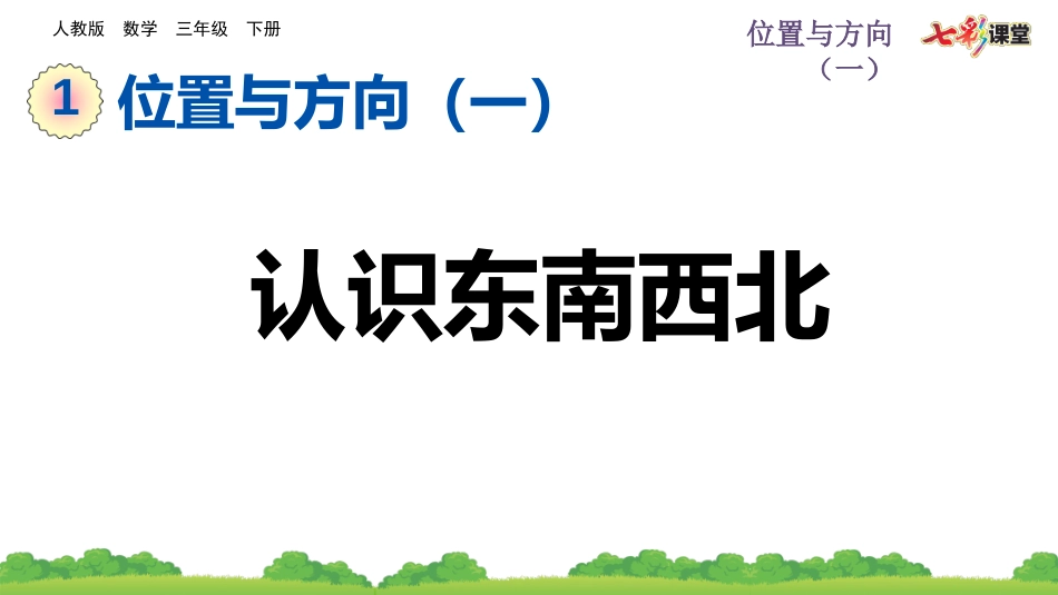 1.1 认识东、南、西、北.pptx_第1页