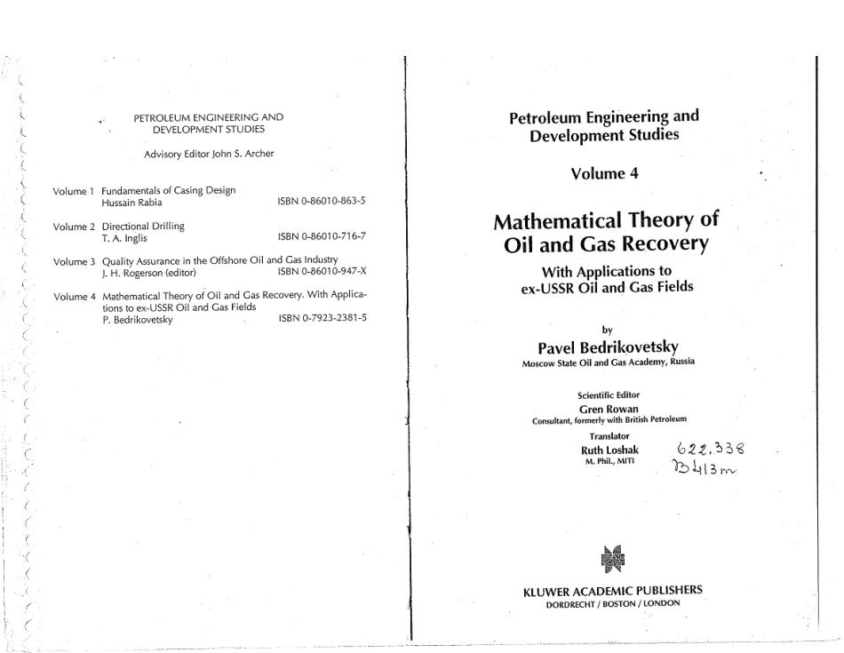 Mathematical Theory of Oil and Gas Recovery.pdf_第1页