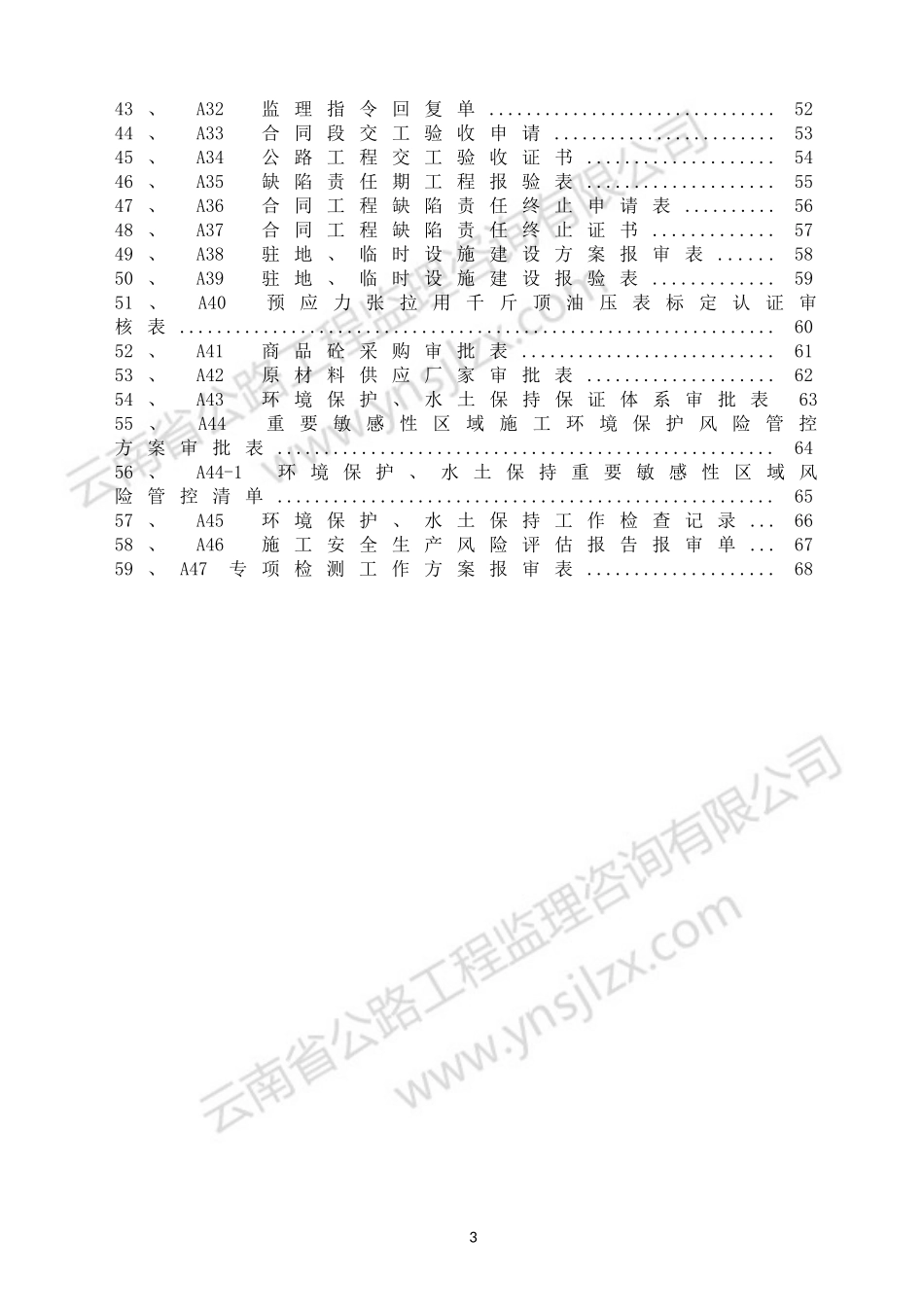 第一章  施工报审用表（A表）目录、说明.doc_第3页