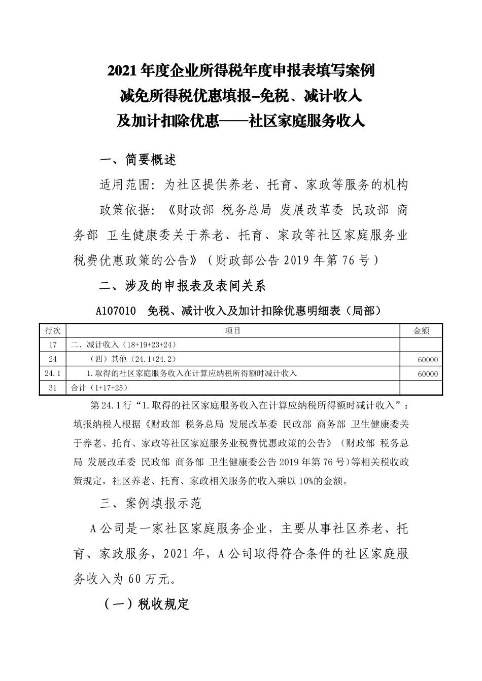 【优惠】免税、减计收入及加计扣除优惠——社区家庭服务收入.pdf_第1页