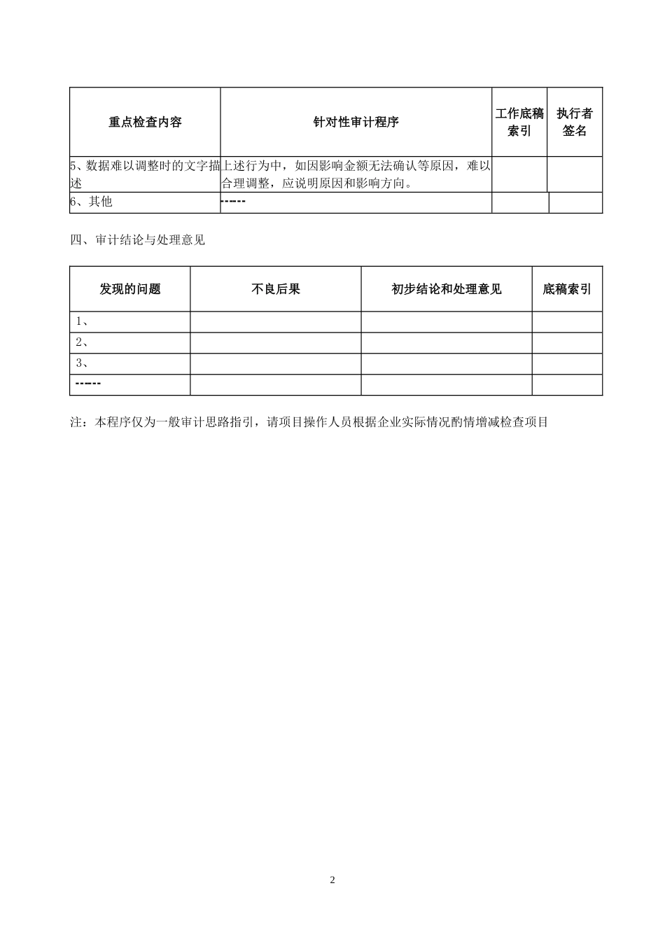 1报表科目审计程序--财务报表的整体列报与可比性调整.doc_第2页