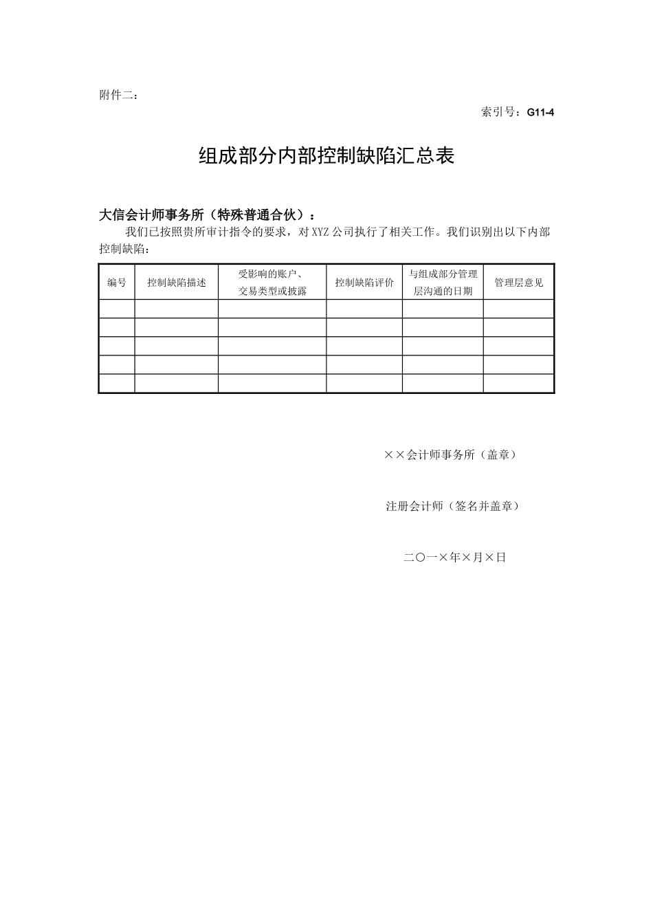 5-附件二 组成部分内部控制缺陷汇总表【公众号：财会审计干货资料库 免费分享 切勿商用！】.docx_第1页