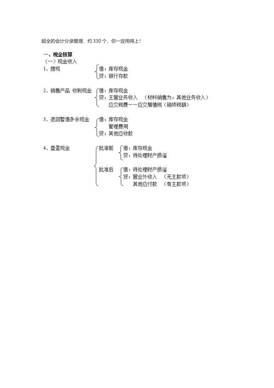 330个会计分录 (1).docx_第1页