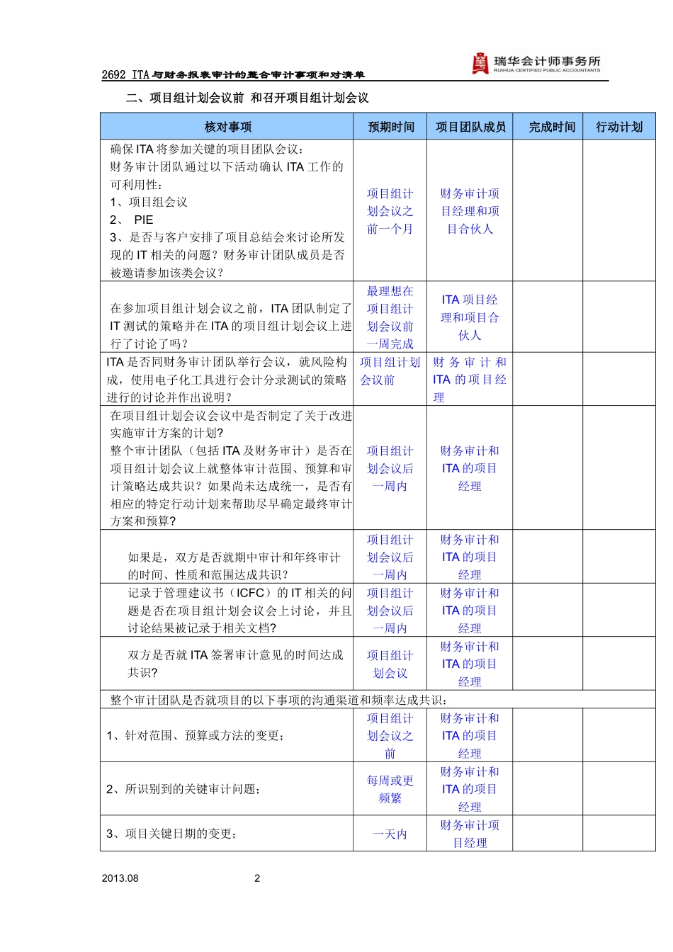 2692 ITA与财务报表审计的整合审计事项核对清单.docx_第2页