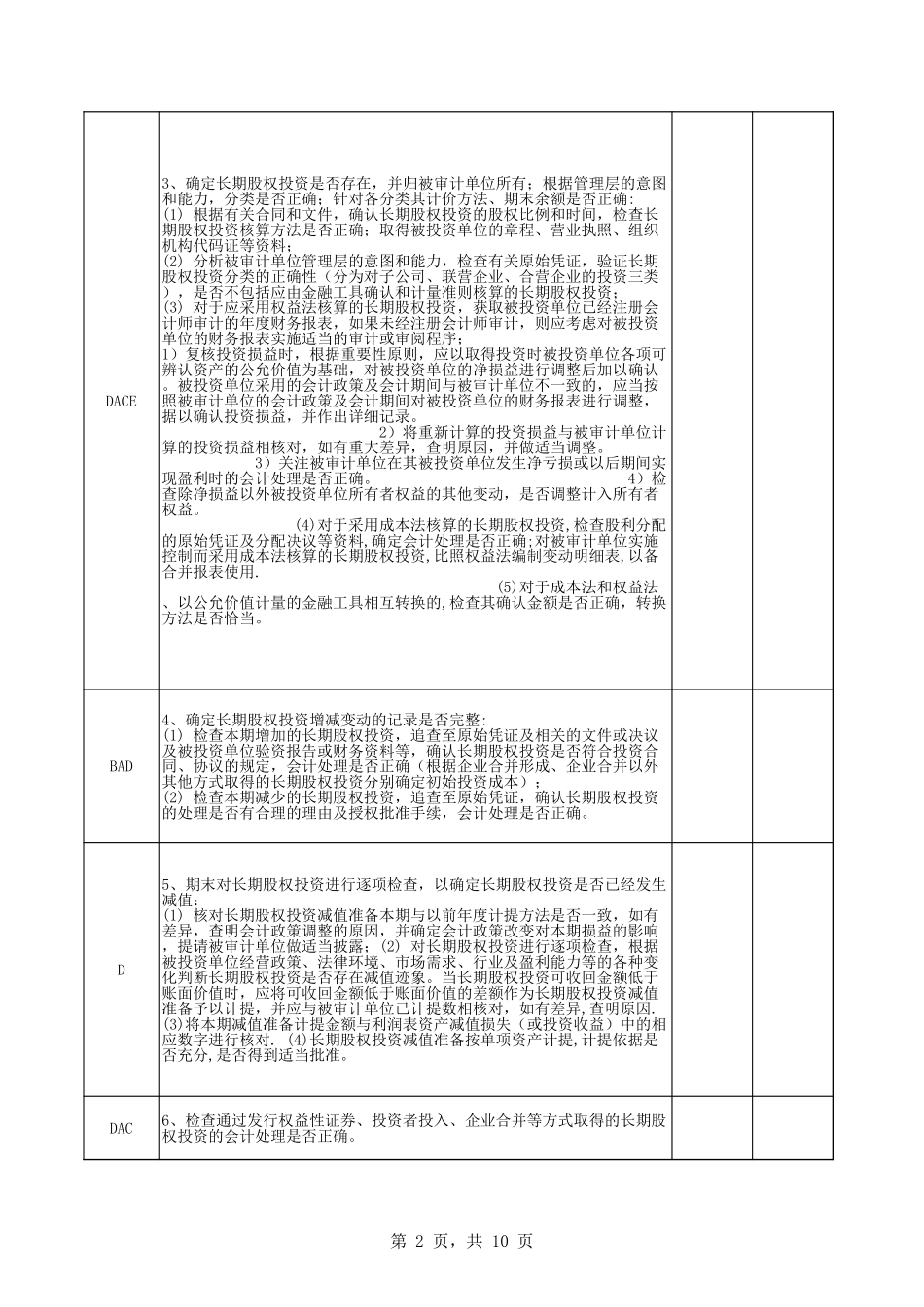 4115 长期股权投资-oo.xls_第2页