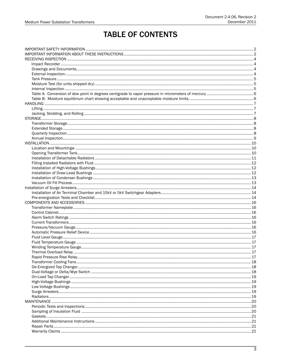 （美国）Medium-Power-Substation-Transformer-Instruction-Manual 中压变电所安装操作手册.pdf_第3页
