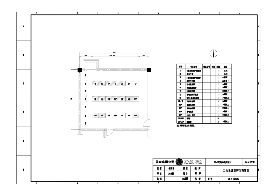 35-A-3-D2-03 二次设备室屏位布置图.pdf_第1页