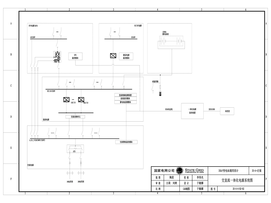 35-A-4-D2-02 交直流一体化电源系统图.PDF_第1页