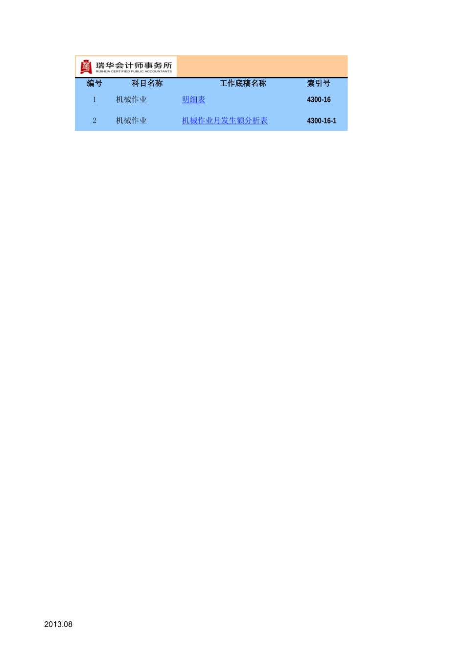 4300-16 机械作业参考表格.xls_第1页