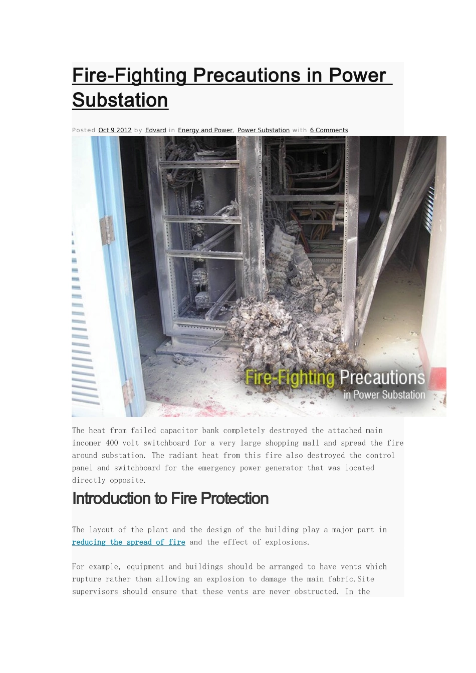 Fire-Fighting Precautions in Power Substation.docx_第1页