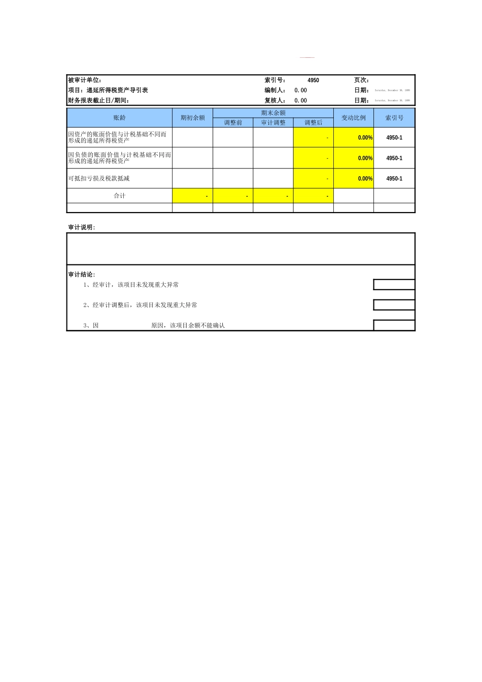 4950递延所得税资产基础表格.xls_第2页