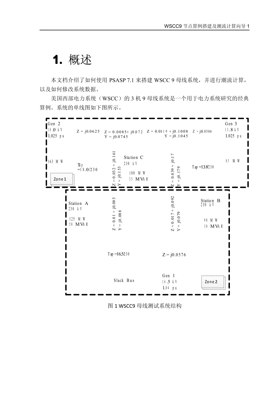 PSASP7.1版WSCC9节点算例搭建及潮流计算向导.pdf_第3页